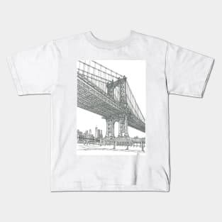 Manhattan bridge Kids T-Shirt